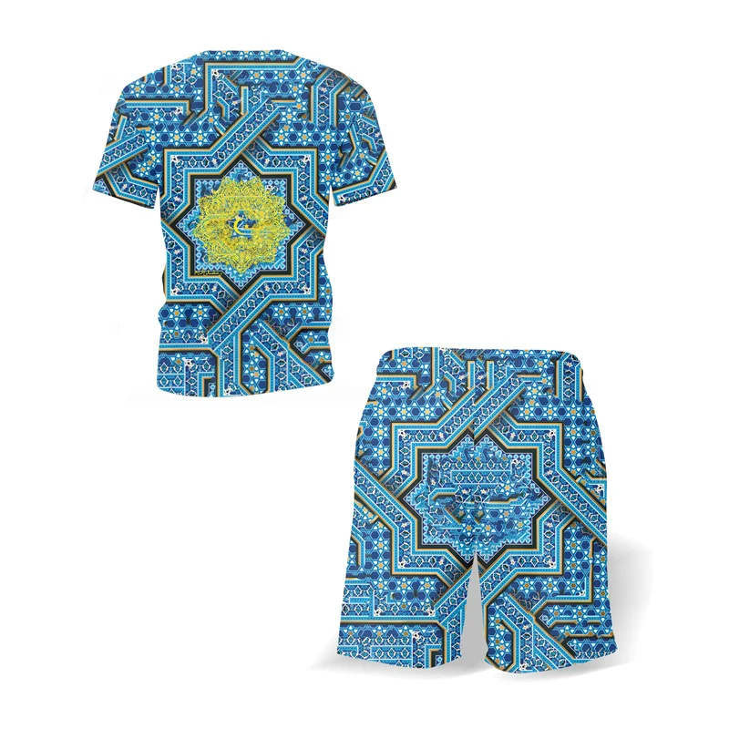 Fashion New Men's Short Sleeve 3DT Shirt Set Retro Geometric Print Summer Sportswear Loose Men's and Women's Casual Wear
Fashion New Men's Short Sleeve 3DT Shirt Set Retro Geometric Print Summer Sportswear Loose Men's and Women's Casual Wear