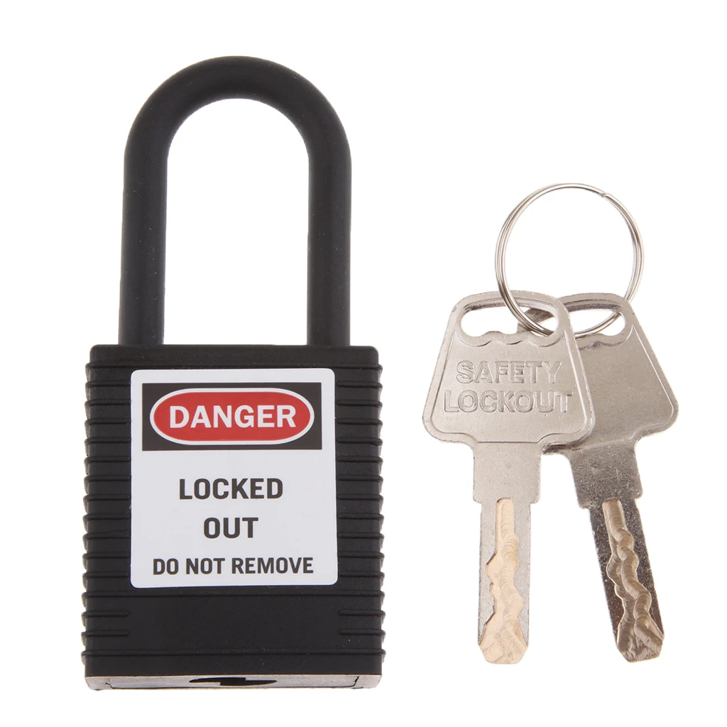 Insulated Nylon Shackle Safety Padlock Lockout Tagout Padlock Lock, 5 Colors Optional
Insulated Nylon Shackle Safety Padlock Lockout Tagout Padlock Lock, 5 Colors Optional