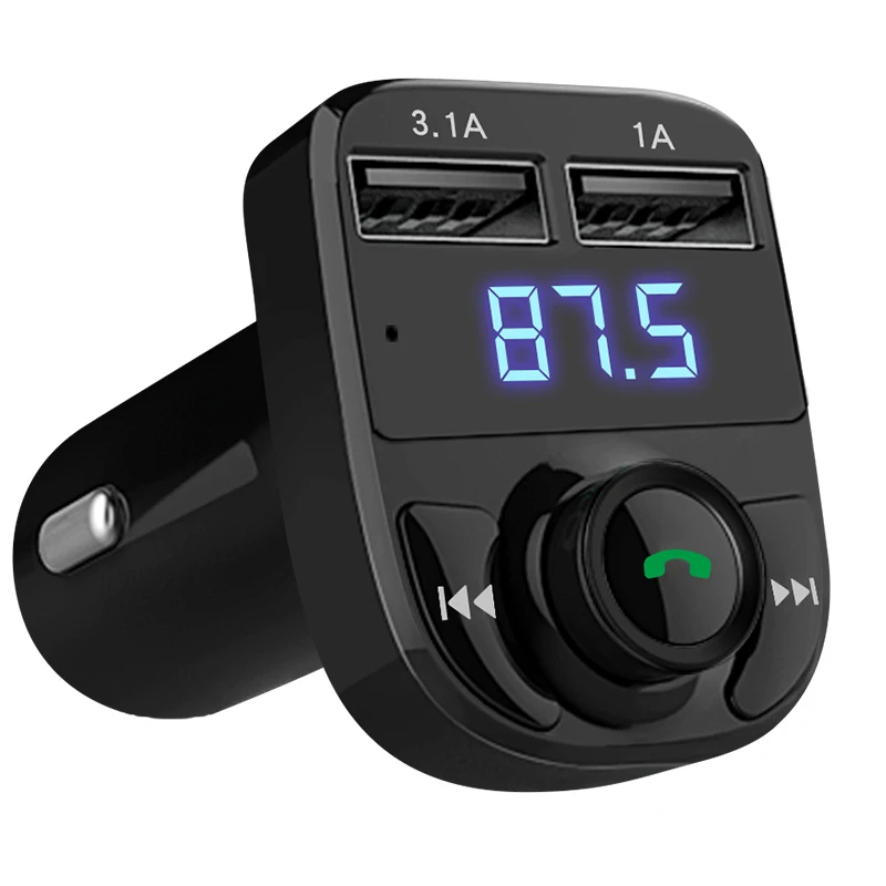 

Wireless Car MP3 Audio Player Bluetooth Car Kit FM Transmitter Handsfree Calling 5V 4.1A Dual USB Car Charger Phone Charger