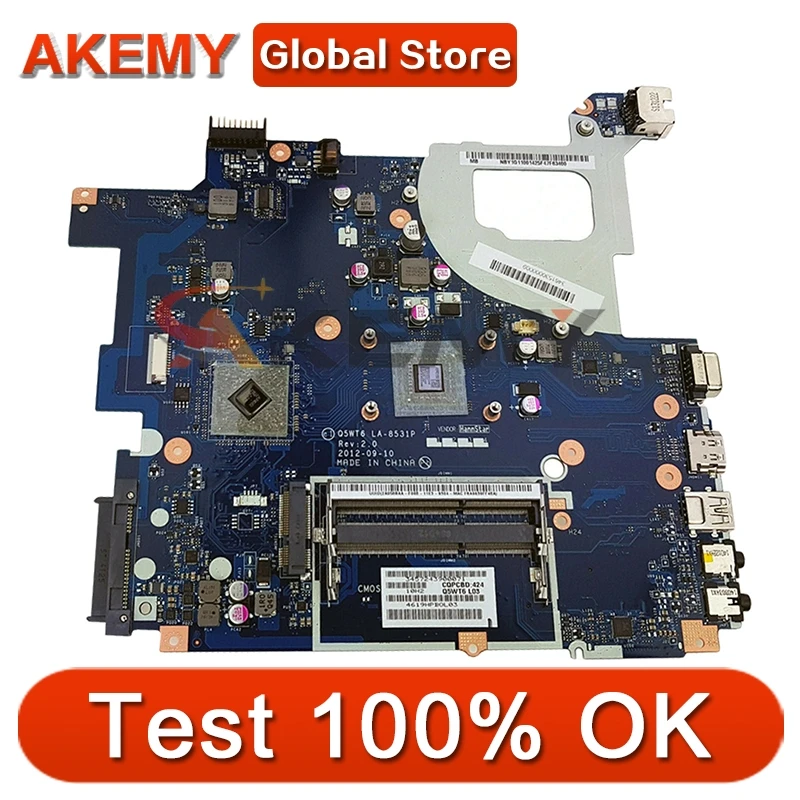 Материнская плата для ноутбука ACER Aspire E1-521 EM1200 Q5WT6 LA-8531P, материнская плата NB.Y1G11.002 NBY1G11002 DDR3
Материнская плата для ноутбука ACER Aspire E1-521 EM1200 Q5WT6 LA-8531P, материнская плата NB.Y1G11.002 NBY1G11002 DDR3
