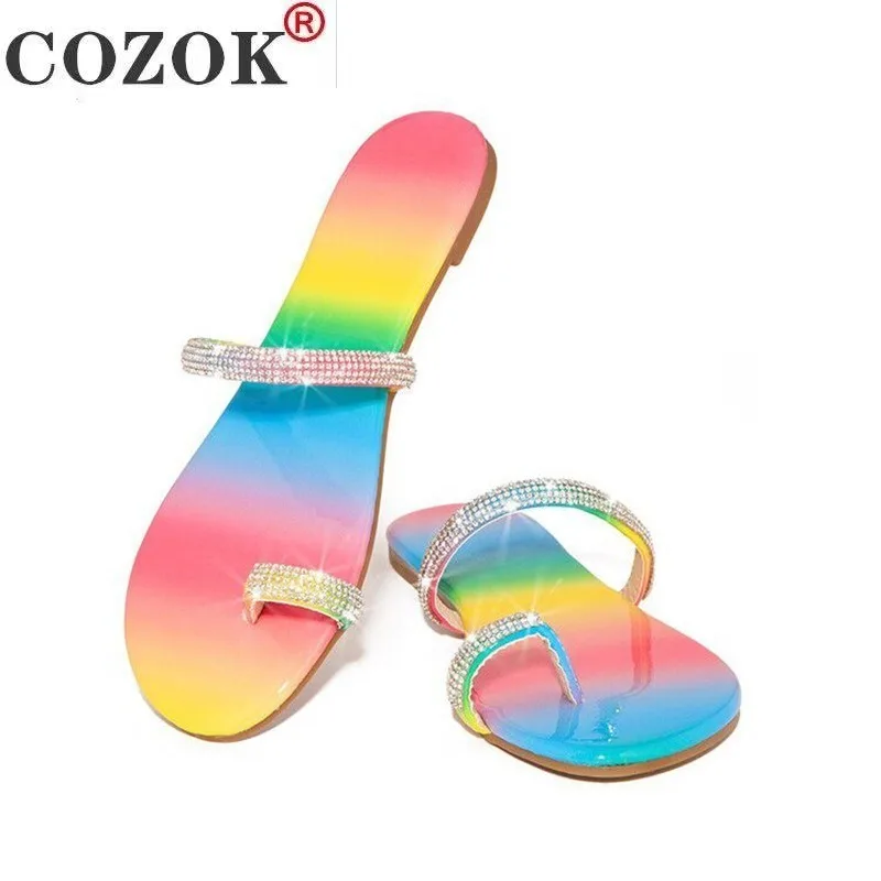 New Fashion Rhinestone Candy-colored Slippers 2021 Women Home Flip Flop Casual Shoes Snakeskin Diamond Flat Outdoor Wild Sandals
New Fashion Rhinestone Candy-colored Slippers 2021 Women Home Flip Flop Casual Shoes Snakeskin Diamond Flat Outdoor Wild Sandals