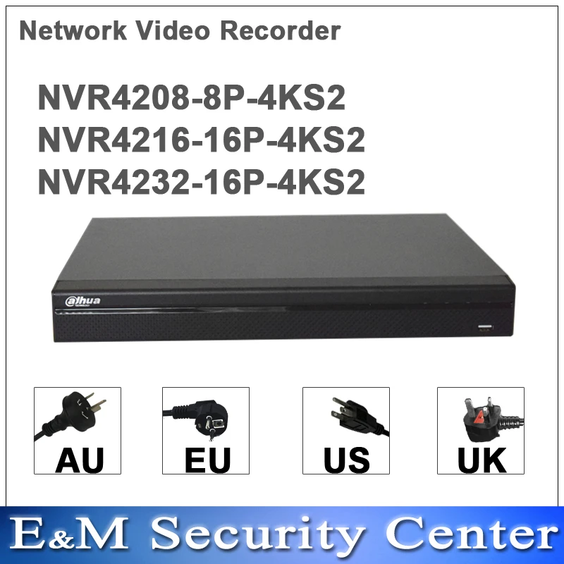 Оригинал dahua английская NVR4208 8P 4KS2 NVR4216 16P NVR4232 заменить NVR4208/16/32 8/16/32CH английский POE