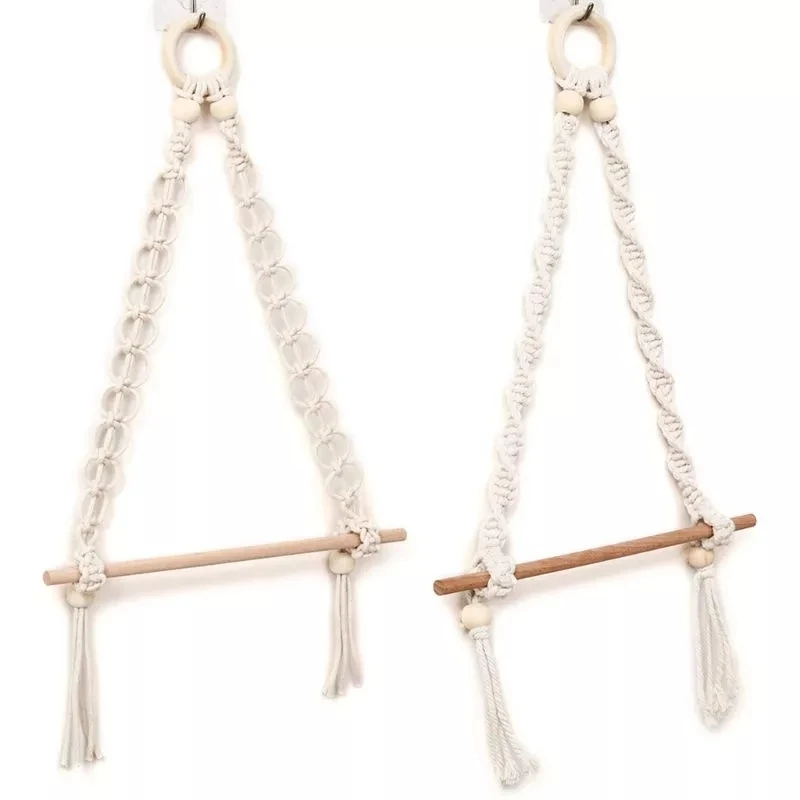 2Pcs Nordic Macrame Wall Hanging Wooden Stick Toilet Paper Holder Towel Hanger Decor
2Pcs Nordic Macrame Wall Hanging Wooden Stick Toilet Paper Holder Towel Hanger Decor