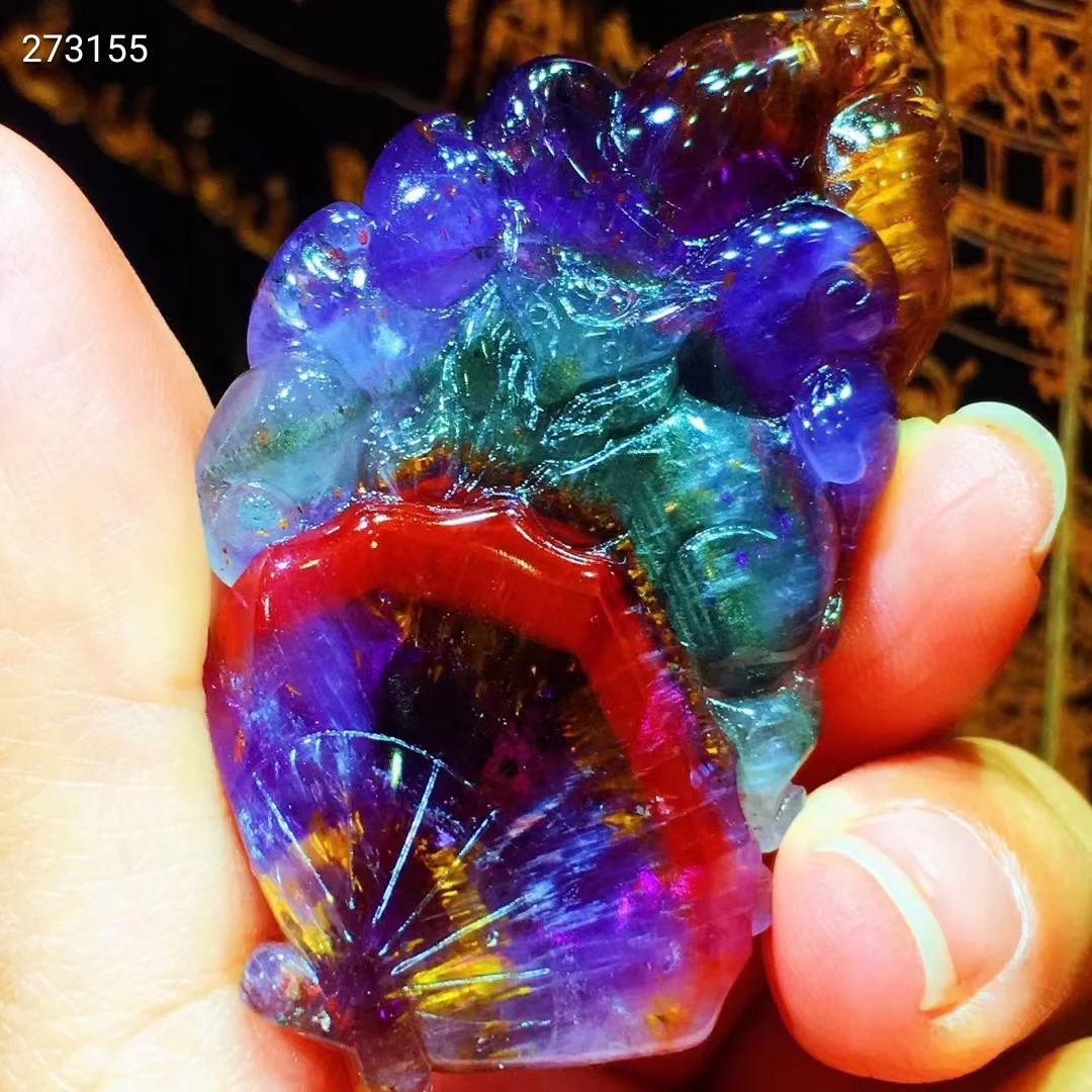 Natural Auralite 23 Cacoxenite Purple Red Pendant 9 Tails Fox Rutilated Quartz 57.2x31.4x8.6mm Women Men Necklace AAAAA
Natural Auralite 23 Cacoxenite Purple Red Pendant 9 Tails Fox Rutilated Quartz 57.2x31.4x8.6mm Women Men Necklace AAAAA