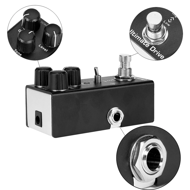 Ultimate Drive Guitar Effects Pedal Gain/Level/Tone Knob High Low Frequency Effect Pedals with True Bypass Switch
Ultimate Drive Guitar Effects Pedal Gain/Level/Tone Knob High Low Frequency Effect Pedals with True Bypass Switch