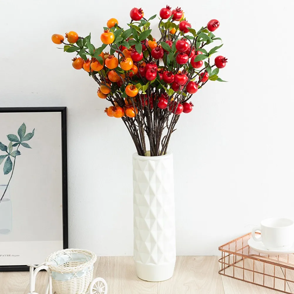 9 Heads Pomegranate Branch With Leaves Artificial Red Bunch Pomegranate Fruit Fake Rose Hip DIY Flower Arrangement Home Decor
9 Heads Pomegranate Branch With Leaves Artificial Red Bunch Pomegranate Fruit Fake Rose Hip DIY Flower Arrangement Home Decor