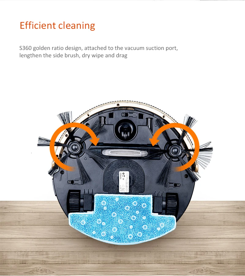 Robot Vacuum Cleaner 1800PA Poweful Suction 3in1 pet hair home dry wet mopping cleaning robot Auto Charge vacuum mini