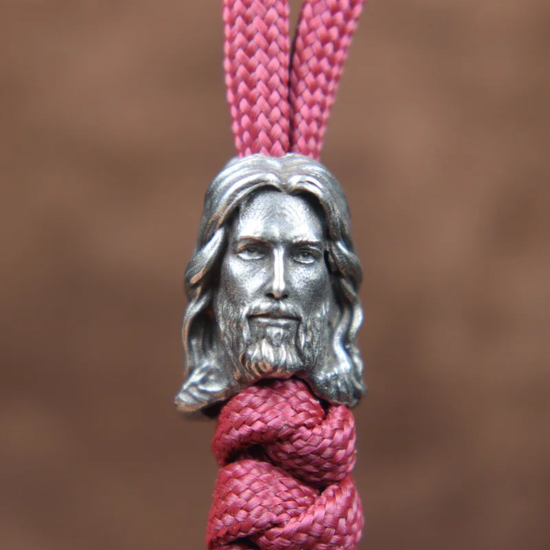 Фото Христианский Иисус скульптура с спасательной головкой латунные бусы на