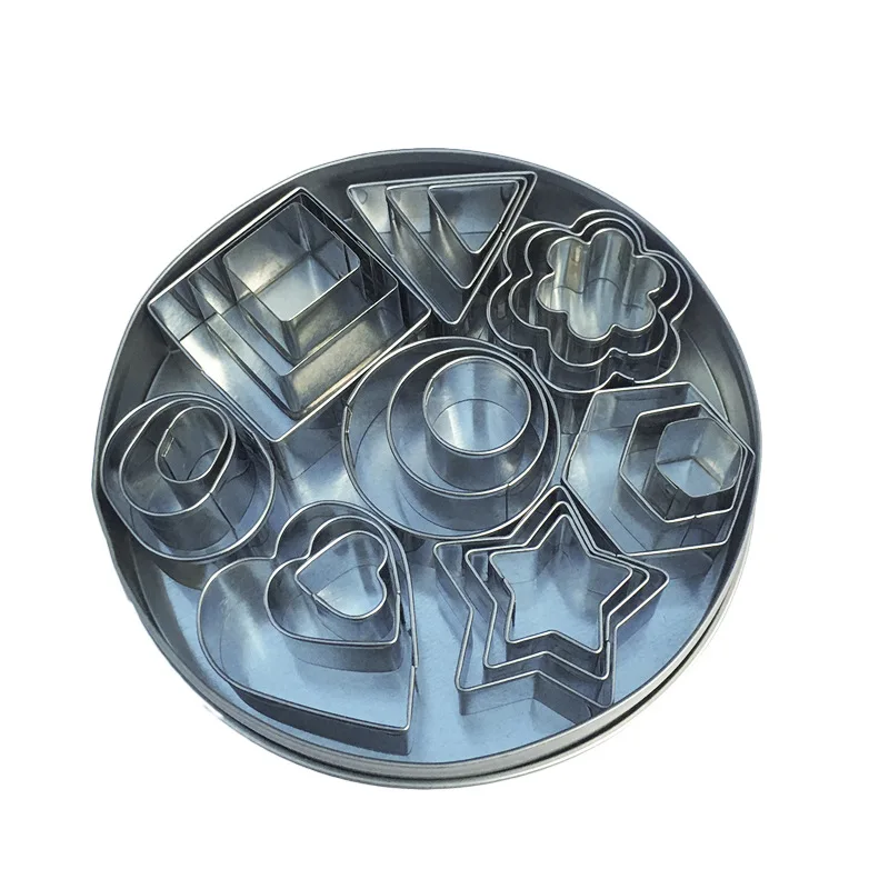 24pcs Stainless Steel Cookie Cutter Tools Circle Triangle Square Shaped Biscuit Pastry Mold Cake Decorating Baking Kitchen Tools
24pcs Stainless Steel Cookie Cutter Tools Circle Triangle Square Shaped Biscuit Pastry Mold Cake Decorating Baking Kitchen Tools