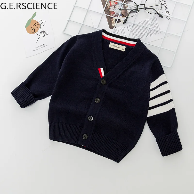 2021 kids striped knitted cardigan sweater autumn and winter boys and girls pullovers children's soft clothes for boys
2021 kids striped knitted cardigan sweater autumn and winter boys and girls pullovers children's soft clothes for boys