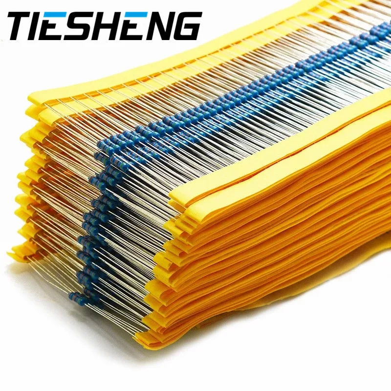 100pcs 1/4W 1R~10M 1% Metal film resistor 100R 220R 1K 1.5K 2.2K 4.7K 10K 22K 47K 100K 100 220 1K5 2K2 4K7 ohm resistance
100pcs 1/4W 1R~10M 1% Metal film resistor 100R 220R 1K 1.5K 2.2K 4.7K 10K 22K 47K 100K 100 220 1K5 2K2 4K7 ohm resistance