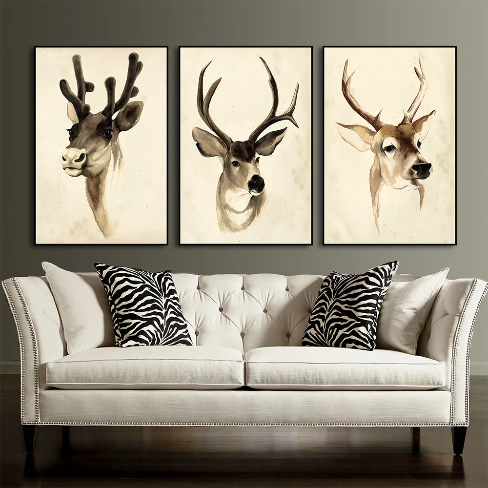 Triptych Minimalist Artistic Deer Elk Head Canvas Painting Giclee Animal Art Print Paintings Poster Wall Picture For Living
Triptych Minimalist Artistic Deer Elk Head Canvas Painting Giclee Animal Art Print Paintings Poster Wall Picture For Living