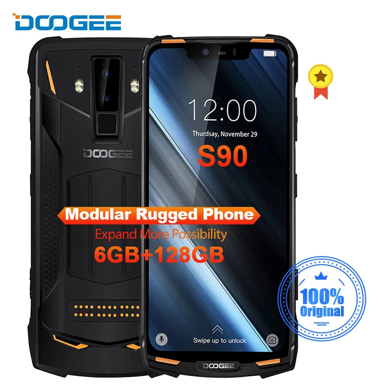 

Смартфон DOOGEE S90 IP68/IP69K, экран мобильный телефон дюйма 19:9, быстрая зарядка, Восьмиядерный процессор, 6,18 мАч, 6 ГБ + 5050 ГБ, Android 128, Поддержка NFC, 8,1