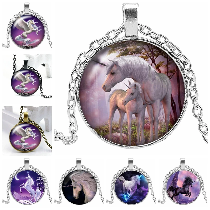 2020 New Unicorn 3 Color Necklace Glass Convex Round Personality Forest Horse Pendant Necklace Gift Wholesale
2020 New Unicorn 3 Color Necklace Glass Convex Round Personality Forest Horse Pendant Necklace Gift Wholesale