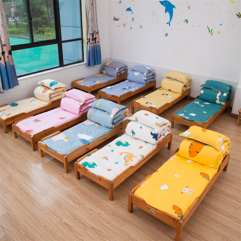 Kindergarten Three-piece Baby Nap Pure Cotton Bed Sheet Quilt Cover Student Dormitory Bedding Bed Pillow Case Cartoon Animals
Kindergarten Three-piece Baby Nap Pure Cotton Bed Sheet Quilt Cover Student Dormitory Bedding Bed Pillow Case Cartoon Animals