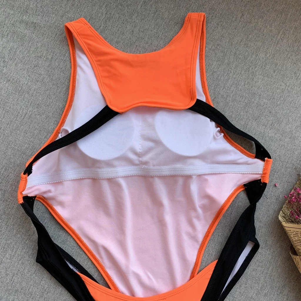 New Women Swimsuit One Piece Pro Sports Swimwear Backless Color Block Monokini Beach Wear Bathing Suit Bodysuit Patchwork Bikini
New Women Swimsuit One Piece Pro Sports Swimwear Backless Color Block Monokini Beach Wear Bathing Suit Bodysuit Patchwork Bikini