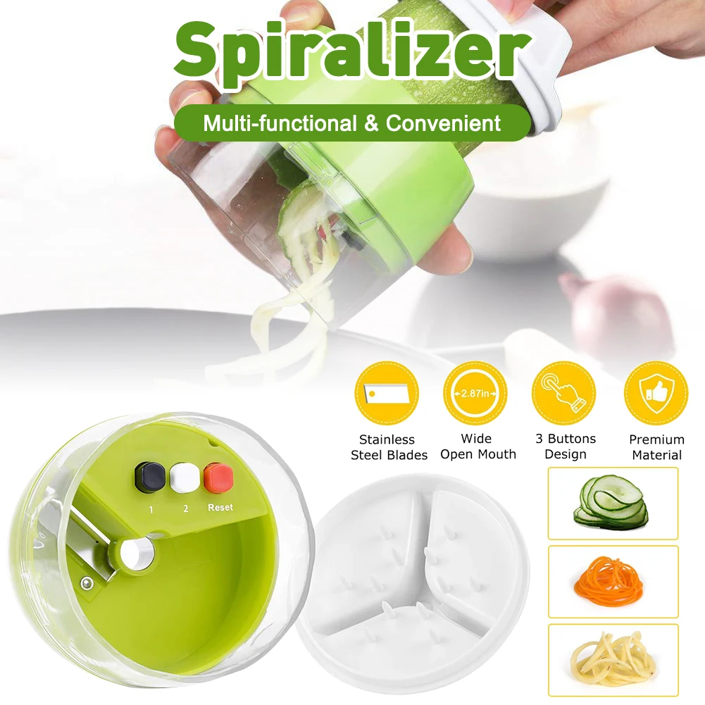 Vegetable Spiralizer Slicer 4In1 Sharp Safe And Fast Blade Handheld Slicer With Finger Guard Salad Gadgets For Kitchenware Tools
Vegetable Spiralizer Slicer 4In1 Sharp Safe And Fast Blade Handheld Slicer With Finger Guard Salad Gadgets For Kitchenware Tools