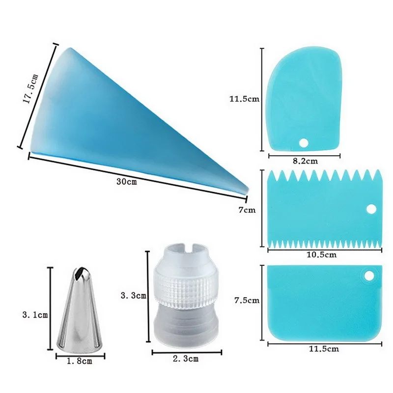 8/13/14/26Pcs/Set Silicone Pastry Bag Tips Kitchen Accessories Cake Icing Piping Cream Cake Decorating Tools Reusable Pastry Bag
