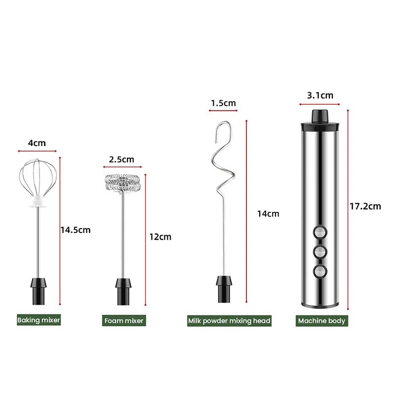 3 Speeds Electric Blender Milk Frother USB Rechargeable Food Mixer Handheld Bubble Maker Whisk Electric Egg Beater Blender
3 Speeds Electric Blender Milk Frother USB Rechargeable Food Mixer Handheld Bubble Maker Whisk Electric Egg Beater Blender