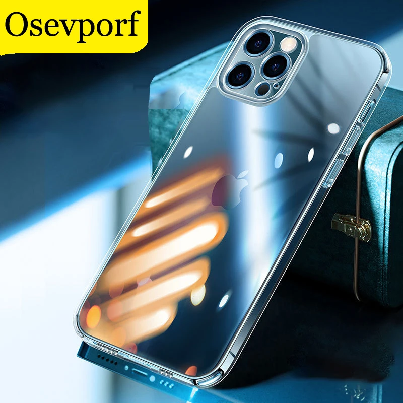 Transparent Glass Phone Case Silky Cear Back Cover TPU Black Frame Hard Glas Cap For 13 12 Mini 11 Pro Max X XR XS Max 8 7 6 6s
Transparent Glass Phone Case Silky Cear Back Cover TPU Black Frame Hard Glas Cap For 13 12 Mini 11 Pro Max X XR XS Max 8 7 6 6s