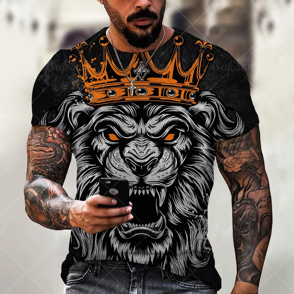 2021 New Fashion Cool Men'S 3D T-Shirt Printed Lion Short Sleeve Summer T-Shirt Printed T-Shirt 90-6XL
2021 New Fashion Cool Men'S 3D T-Shirt Printed Lion Short Sleeve Summer T-Shirt Printed T-Shirt 90-6XL