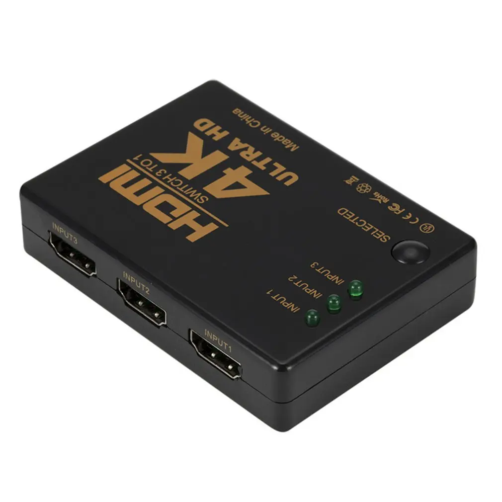 4K*2K 3x1 HDMI Switch Splitter 3 In 1 out HDTV Audio Video Converter Adapter with Remote Control for XBOX360 DVD PS3 Projector |
