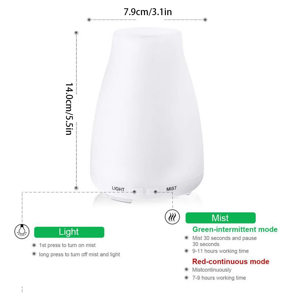 Humidifier Essential Aroma Oil Diffuser Ultrasonic Air Humidifier Mini Mist Maker LED Light Romantic Soft Light Maker Purifier
Humidifier Essential Aroma Oil Diffuser Ultrasonic Air Humidifier Mini Mist Maker LED Light Romantic Soft Light Maker Purifier