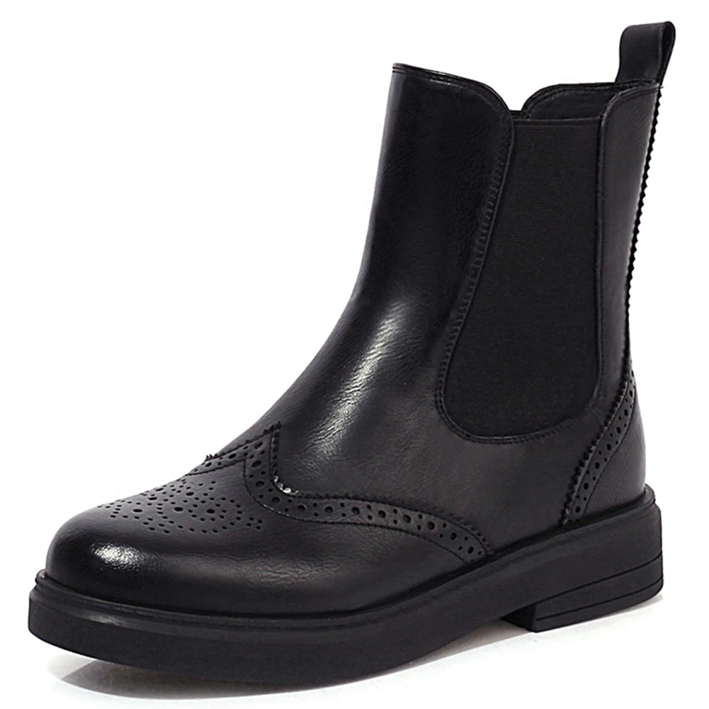 BONJOMARISA retro lady brogue ankle boots low heel fashion classic designer boots women casual daily solid shoes woman
BONJOMARISA retro lady brogue ankle boots low heel fashion classic designer boots women casual daily solid shoes woman