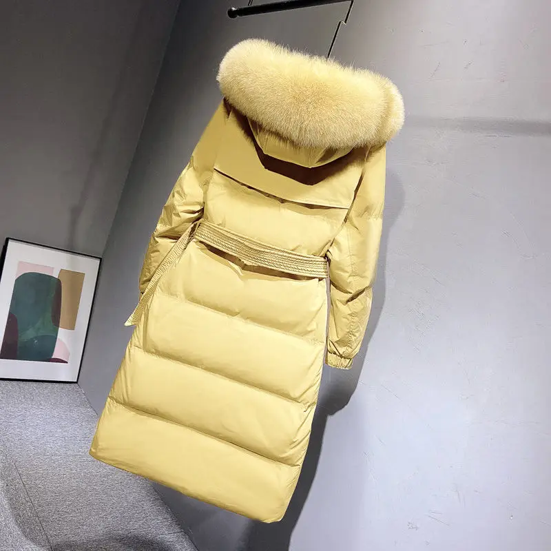 Winter White Duck Down Jacket Women 2021 Fashion Real Fox Fur Collar Hooded Down Coat Female Parka Ladies New Warm Winter Y10
Winter White Duck Down Jacket Women 2021 Fashion Real Fox Fur Collar Hooded Down Coat Female Parka Ladies New Warm Winter Y10