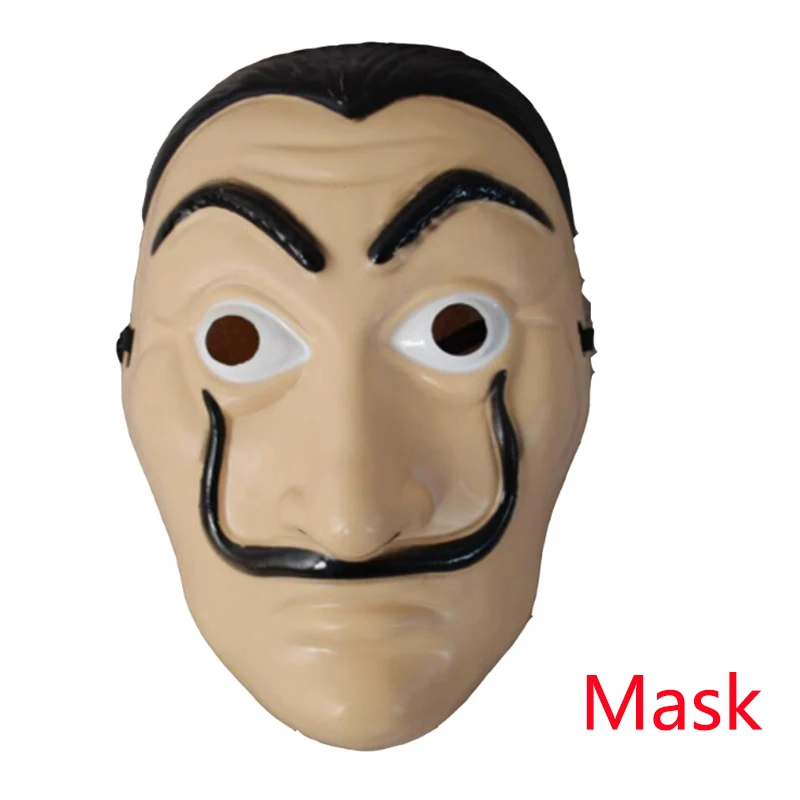 

Мужская маска на хэллоуин, костюм сальвадора дали, бумажный дом, косплей, карнавальная вечеринка, маскарадный костюм