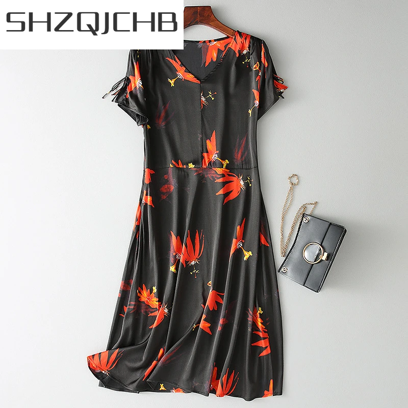 SHZQ Vintage Summer Dress Women Real Silk Dresses Female Korean Floral Mini Vestidos Ladies Beach Evening Party Dresses S084
SHZQ Vintage Summer Dress Women Real Silk Dresses Female Korean Floral Mini Vestidos Ladies Beach Evening Party Dresses S084