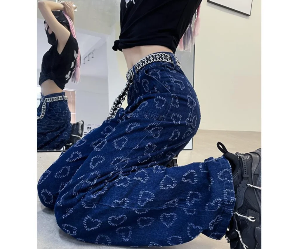 Retro jeans womens hot girl love loose straight high waist mopping wide leg pants tide ins high street jeans for women clothes 
Retro jeans womens hot girl love loose straight high waist mopping wide leg pants tide ins high street jeans for women clothes