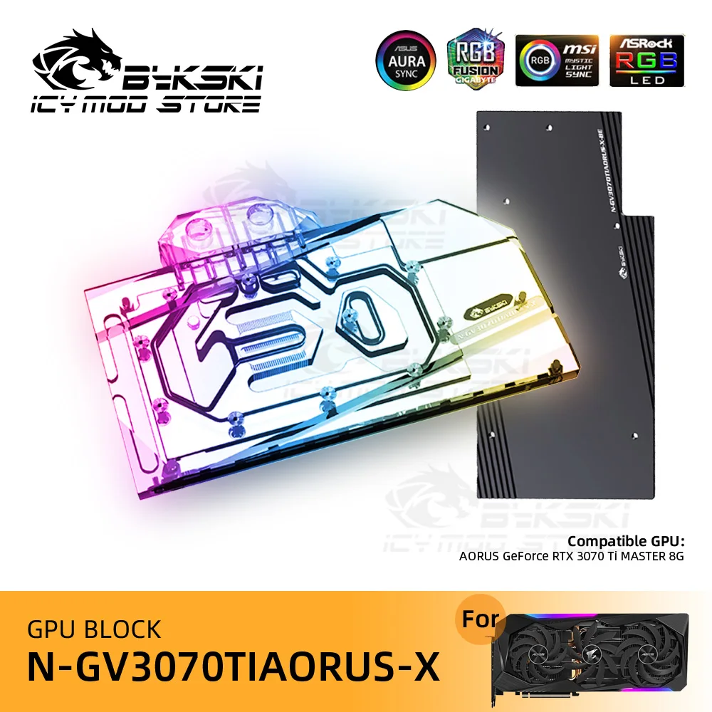 Bykski VGA Blocks for AORUS GeForce RTX 3070Ti MASTER 8G A-RGB Video Cards Water Block Liquid Cooling Heatsink N-GV3070TIAORUS-X
Bykski VGA Blocks for AORUS GeForce RTX 3070Ti MASTER 8G A-RGB Video Cards Water Block Liquid Cooling Heatsink N-GV3070TIAORUS-X