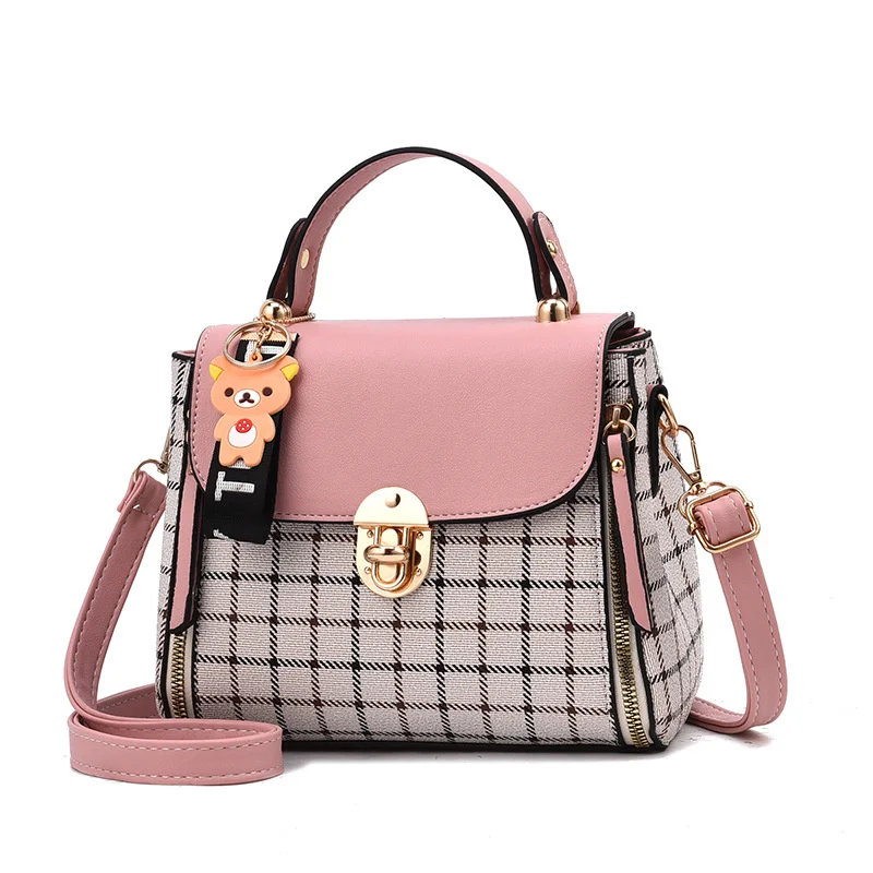 Korean Fashion Plaid Women's Bag Shoulder Bag Diagonal Package Crossbody Bag Baogesmall 20X11X15cm
Korean Fashion Plaid Women's Bag Shoulder Bag Diagonal Package Crossbody Bag Baogesmall 20X11X15cm