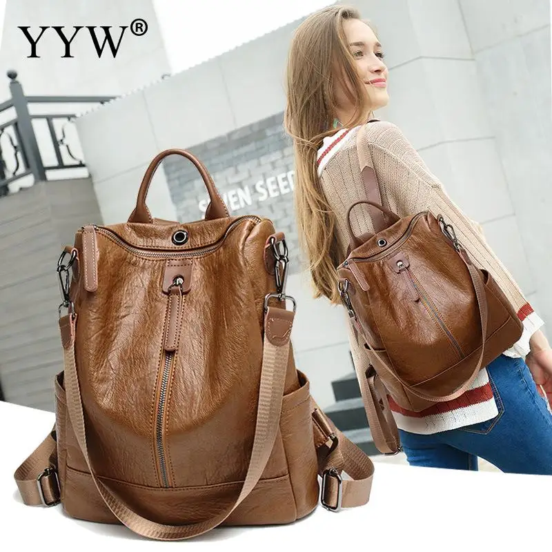 Многофункциональный рюкзак из искусственной кожи для женщин, модная Вместительная дорожная сумка для девушек, дамская сумочка 
Многофункциональный рюкзак из искусственной кожи для женщин, модная Вместительная дорожная сумка для девушек, дамская сумочка