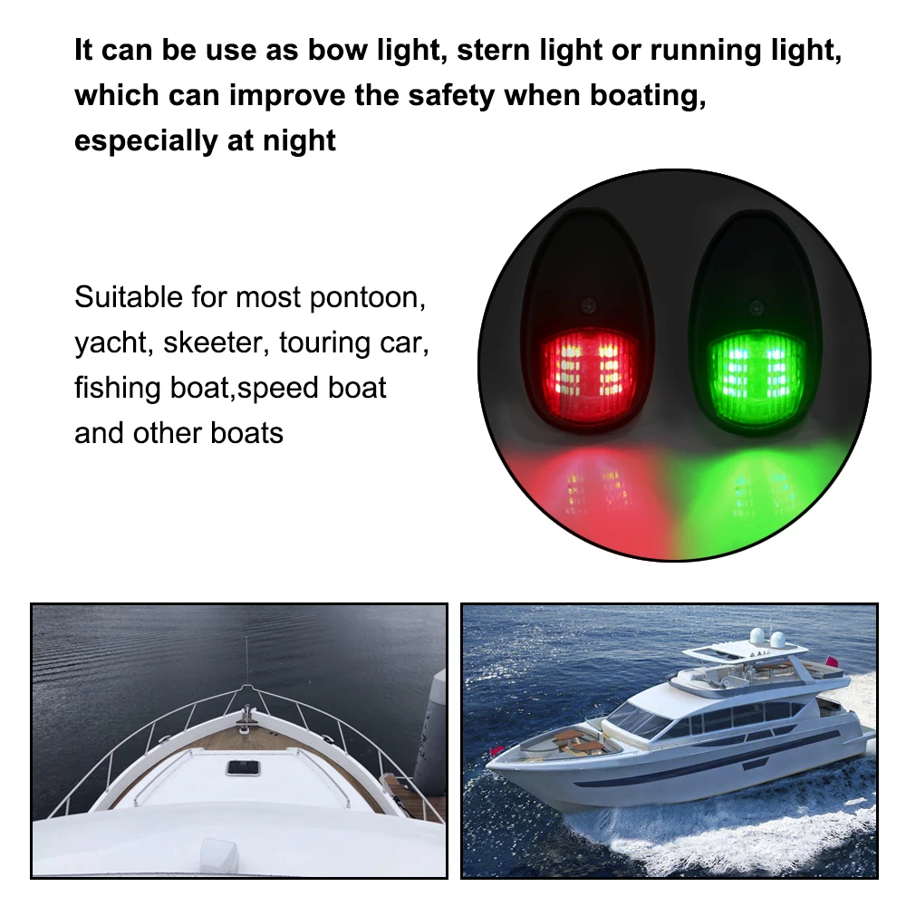 Universal 10V-30V Starboard Port Side Lights LED Navigation Light Signal Warning Waterproof Lamp For Marine Yacht Truck Trailer
Universal 10V-30V Starboard Port Side Lights LED Navigation Light Signal Warning Waterproof Lamp For Marine Yacht Truck Trailer