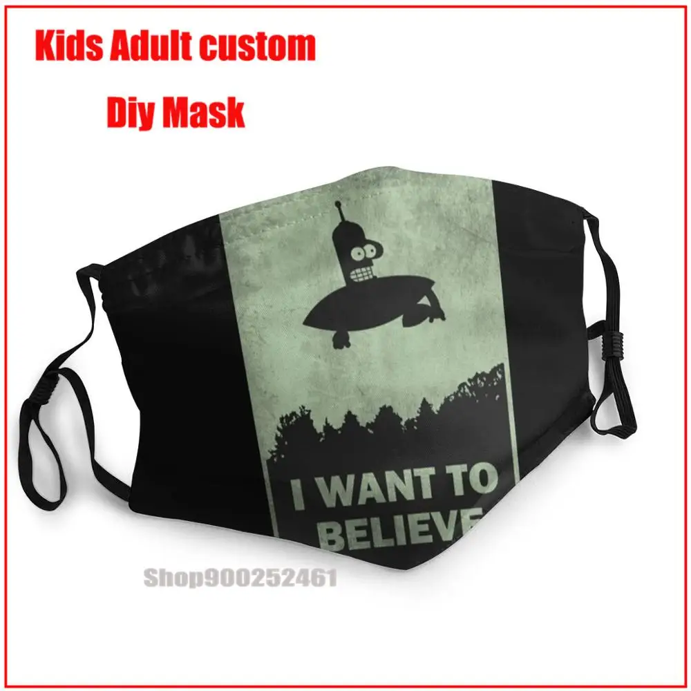 I Want To Believe Aliens X File DIY mascarillas de tela washable reusable face mask kids mascarillas de tela lavables con filtro
I Want To Believe Aliens X File DIY mascarillas de tela washable reusable face mask kids mascarillas de tela lavables con filtro