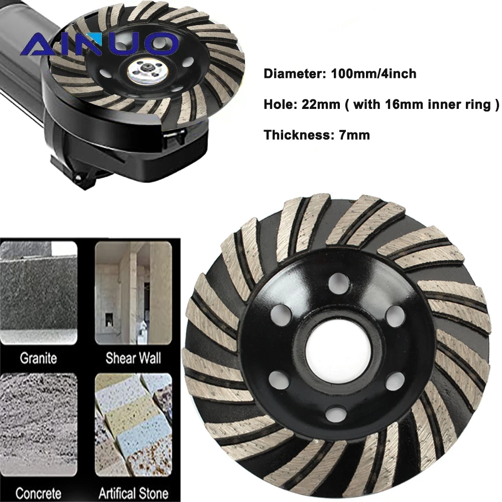 4" Diamond Grinding Wheel Disc Bowl Shape Grinding Cup Concrete Granite Stone Ceramics Cutting Tools
4" Diamond Grinding Wheel Disc Bowl Shape Grinding Cup Concrete Granite Stone Ceramics Cutting Tools