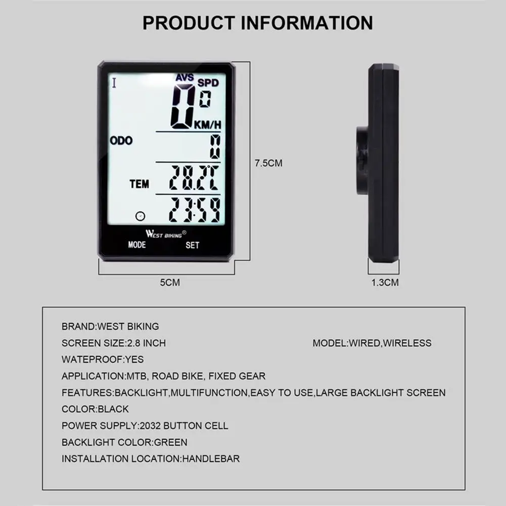 Hot Sale Bicycle Speedometer Classic Delicate Texture Bicycle Computer Rainproof Wireless Wired MTB Speedometer Odometer
Hot Sale Bicycle Speedometer Classic Delicate Texture Bicycle Computer Rainproof Wireless Wired MTB Speedometer Odometer