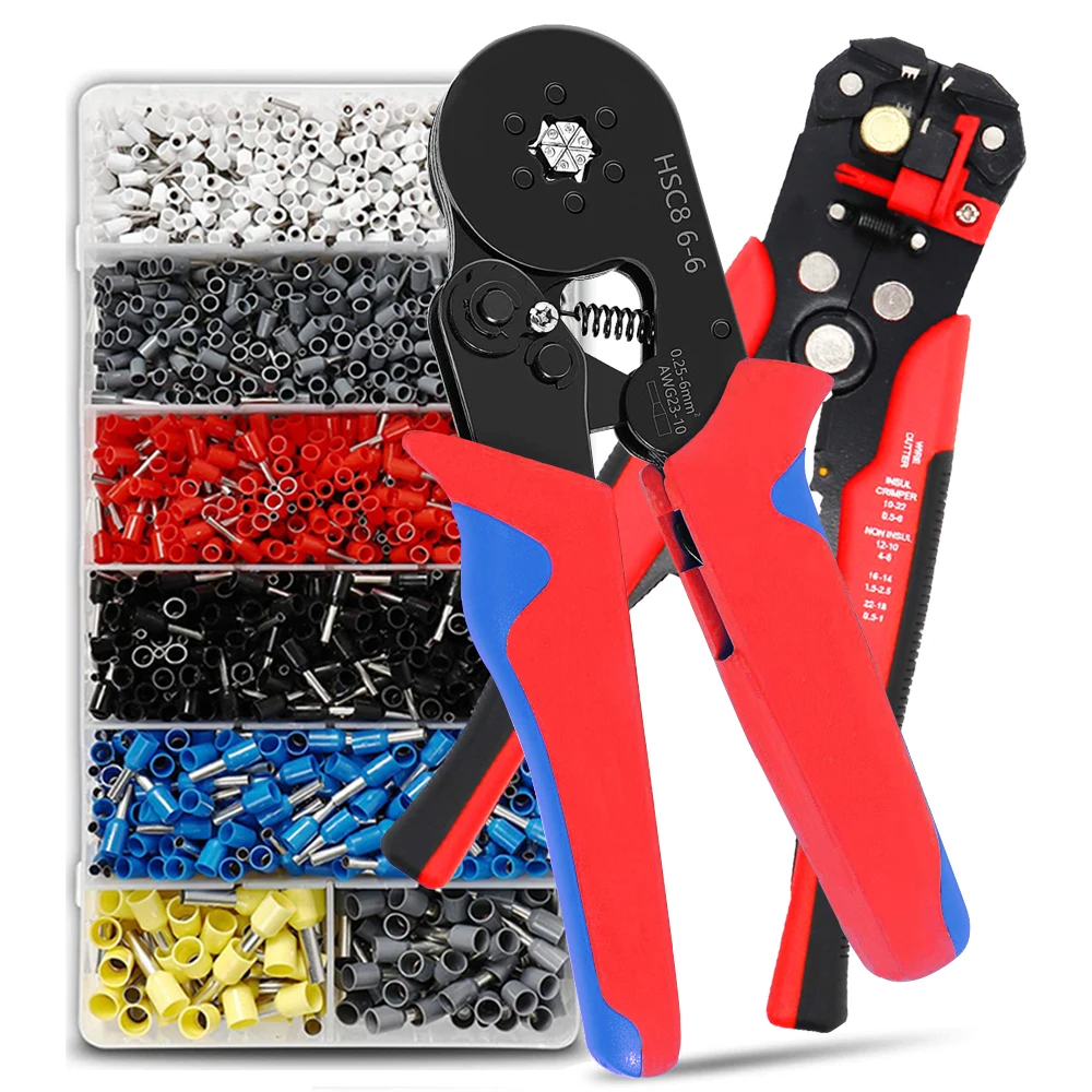 Crimping Stripping Cutting Pliers Kit Tubular Wire Terminal Electrical Crimper Connector Plier Clamp Set Insulated Terminator
Crimping Stripping Cutting Pliers Kit Tubular Wire Terminal Electrical Crimper Connector Plier Clamp Set Insulated Terminator