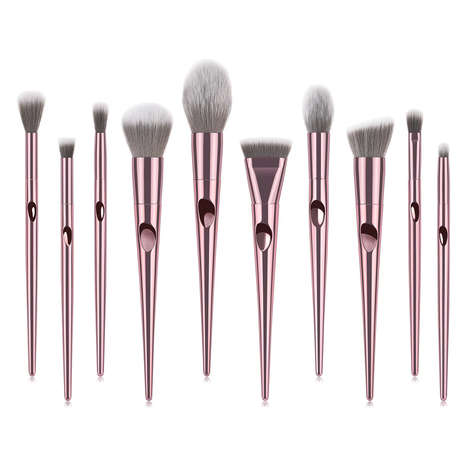 10 Pcs Professional Makeup Brushes Set Rose Gold Face Foundation Brush Kits With Makeup Bag
10 Pcs Professional Makeup Brushes Set Rose Gold Face Foundation Brush Kits With Makeup Bag