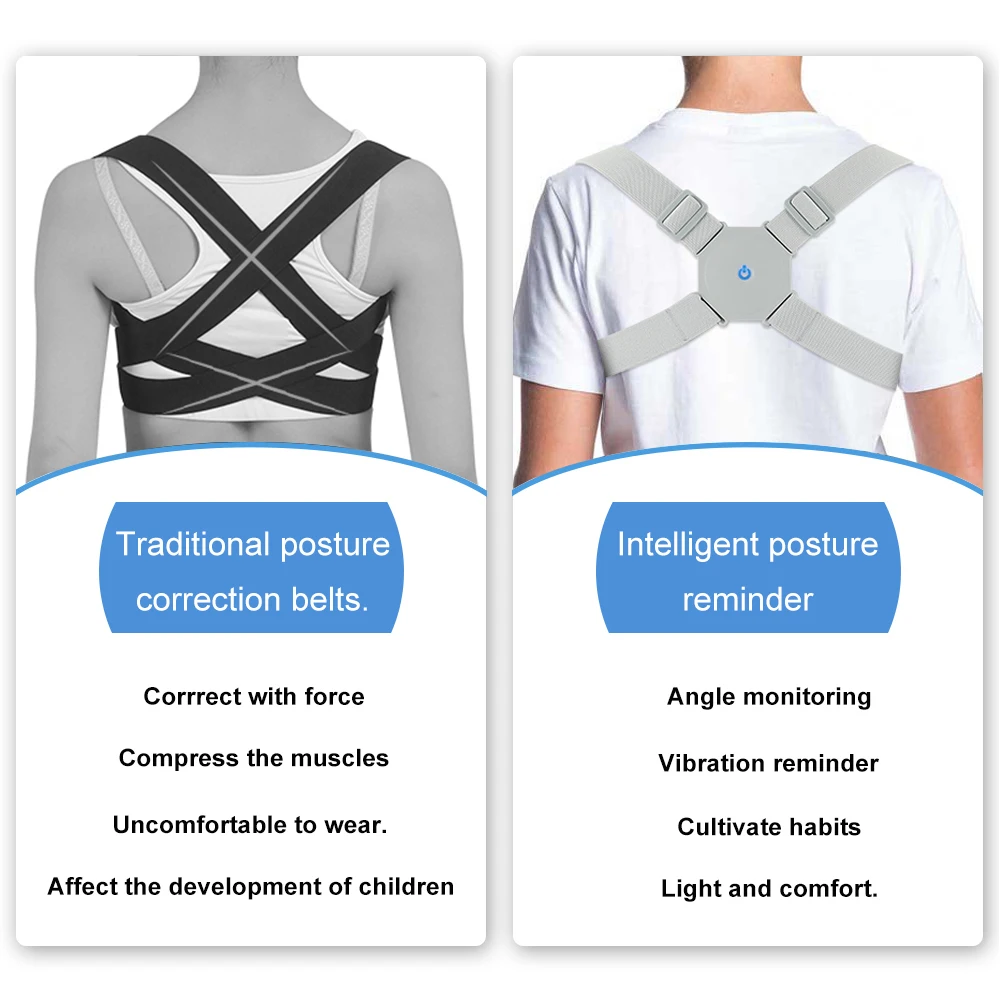 Adjustable Intelligent Posture Trainer Smart Posture Corrector Upper Back Brace Clavicle Support for Men and Women Pain Relief
Adjustable Intelligent Posture Trainer Smart Posture Corrector Upper Back Brace Clavicle Support for Men and Women Pain Relief