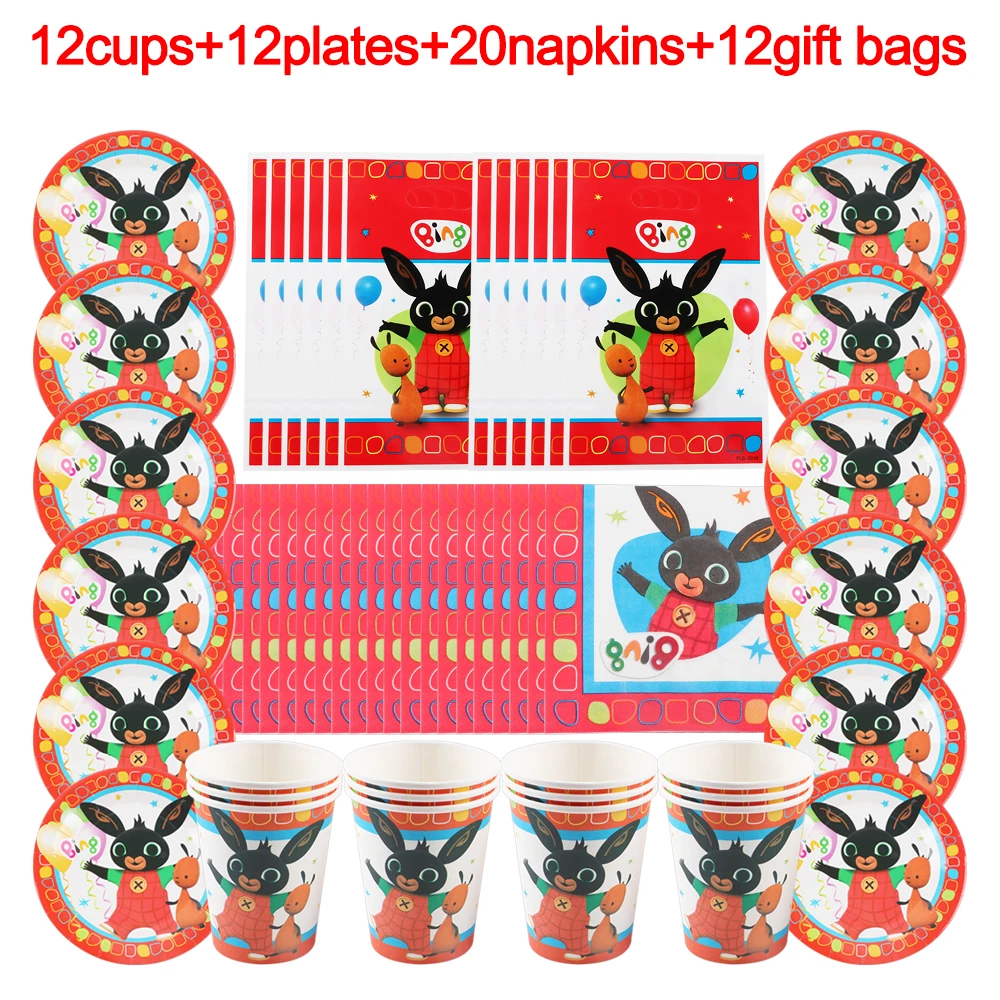 Cartoon Bunny Soldier Kids Birthday Decoration Party Disposable Tableware Cup Plate Napkin Spoon Gift Bag Baby Shower Suit
Cartoon Bunny Soldier Kids Birthday Decoration Party Disposable Tableware Cup Plate Napkin Spoon Gift Bag Baby Shower Suit
