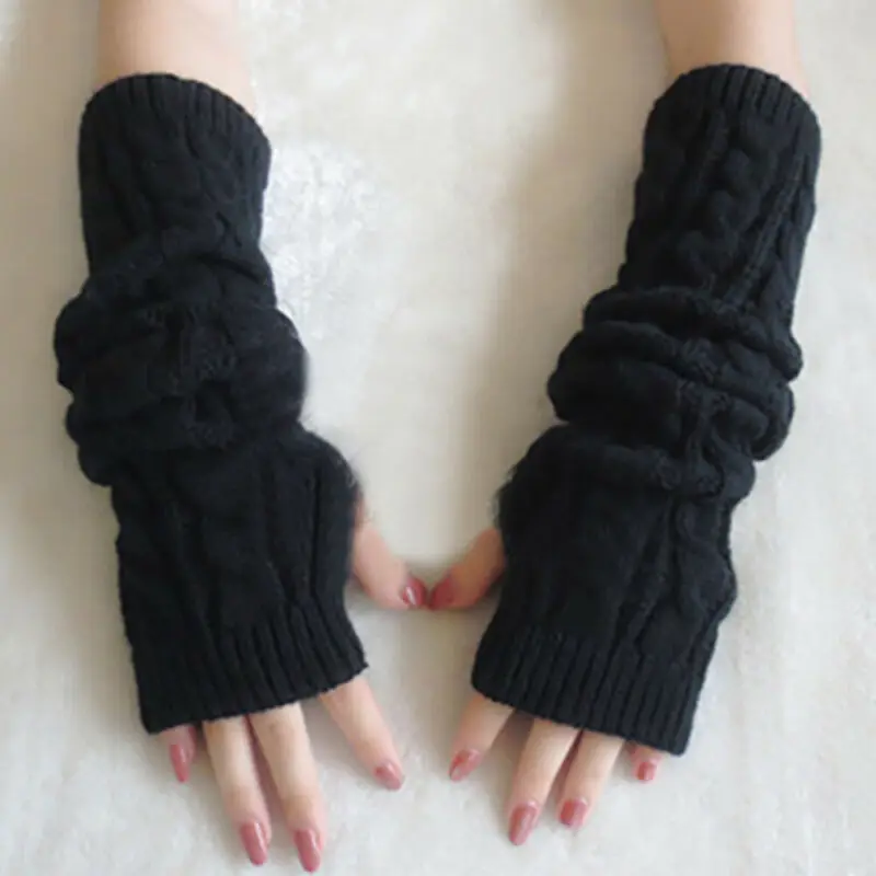 Long Sleeves Arm Warmers Gloves Cable Knit Womens Girls Fingerless Gloves Warm 
Long Sleeves Arm Warmers Gloves Cable Knit Womens Girls Fingerless Gloves Warm
