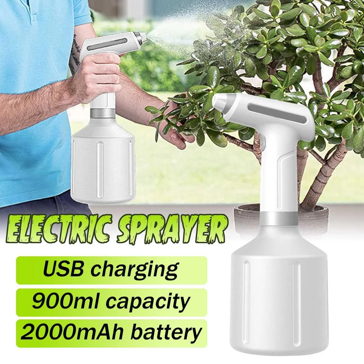 900ml Automatic Electric Garden Sprayer , Rechargeable high-pressure manual spray-free water spray pot 900ml Easy to clean
900ml Automatic Electric Garden Sprayer , Rechargeable high-pressure manual spray-free water spray pot 900ml Easy to clean