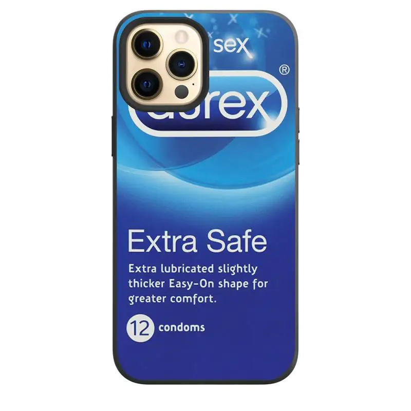 Горячая Распродажа! Любить Durex мобильный телефон черный мягкий свет для Iphone 11 12 Pro