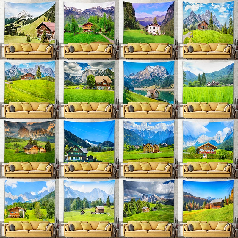 Beautiful View of Tapestry Mountain Cottage Series Printed Tapestries Home Furnishings Holiday Furnishings
Beautiful View of Tapestry Mountain Cottage Series Printed Tapestries Home Furnishings Holiday Furnishings