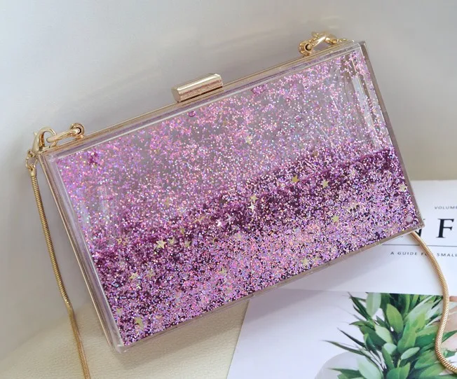 Acrylic Clear Crossbody Bags for Women Sequins Quicksand Shoulder Bag Elegant Chain Women's Clutch Bag for Wedding/Dating/Party
Acrylic Clear Crossbody Bags for Women Sequins Quicksand Shoulder Bag Elegant Chain Women's Clutch Bag for Wedding/Dating/Party