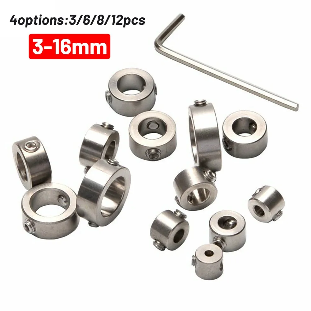 8Pcs Drill Locator Drill Stop Collar Set Ring Positioner Spacing Ring Locator 3-12mm Woodworking Drill Bit With Hex Wrench
8Pcs Drill Locator Drill Stop Collar Set Ring Positioner Spacing Ring Locator 3-12mm Woodworking Drill Bit With Hex Wrench