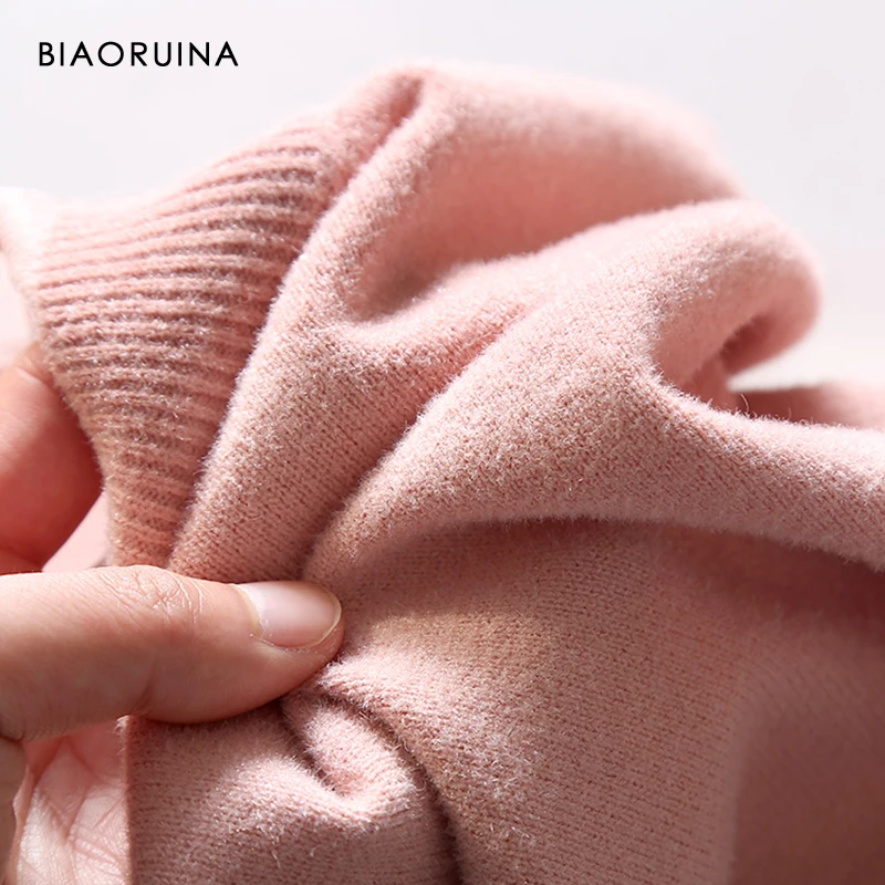 BIAORUINA Women's 2021 Spring Minimalist Versatile Pure Color Basic Mock Neck Soft Skin-friendly Knitted Pullover Sweater
BIAORUINA Women's 2021 Spring Minimalist Versatile Pure Color Basic Mock Neck Soft Skin-friendly Knitted Pullover Sweater